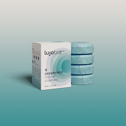 lujo bar Peppermint Shower Steamers | Vegan, Cruelty Free, Phthalates Free